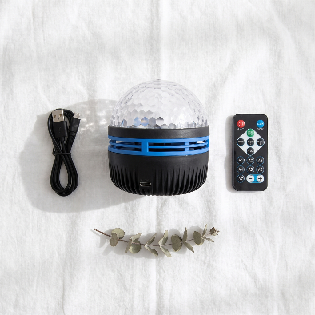 What's in the box: Norrsken lamp, remote control and USB cable